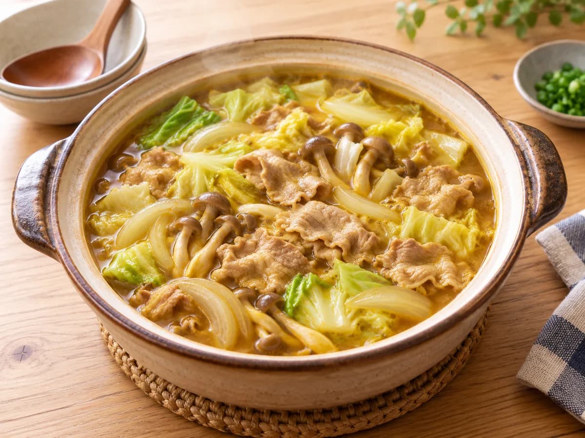 和風カレー鍋スープの盛り付けイメージ