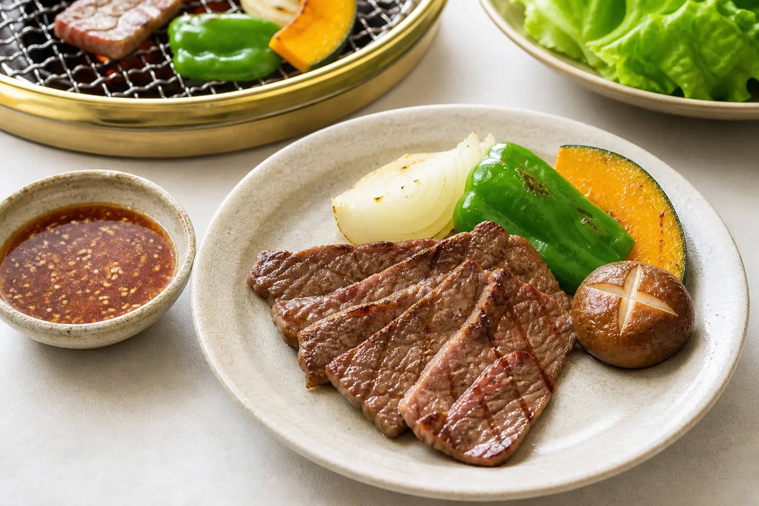 家にある調味料で作る焼肉のたれの盛り付けイメージ